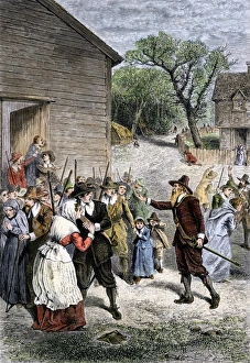 Goffe rallying the colonists of Hadley