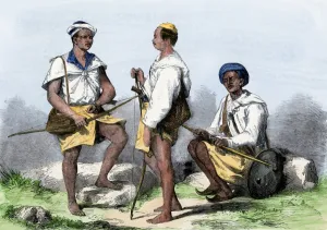 India And Asia Prints: Goorkahs serving in the British military during Sepoy Mutiny