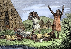 Great mortality amoung the Wampanoags due to smallpox