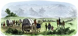 Protestant Sect Collection: Hand-carts on the Mormon Trail to Utah