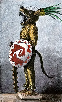 Latin America Gallery: Hand-colored woodcut