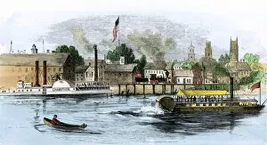Steam Train Gallery: Hartford on the Connecticut River, 1850s