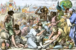 Mediterranean Sea Gallery: Hebrew traders in a Phoenician seaport