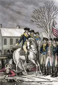 General Washington Prints: Hessian commander Rahl mortally wounded during the American attack on Trenton