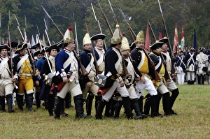 Formation Prints: Hessian troops in the British army take the field in a reenactment of