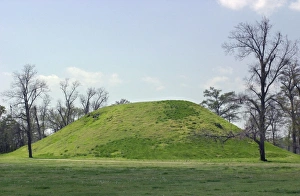 Pre Columbian Prints: High platform mound of the Plum Bayou people