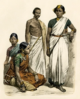 India And Asia Prints: Hindu people of India, 1800s