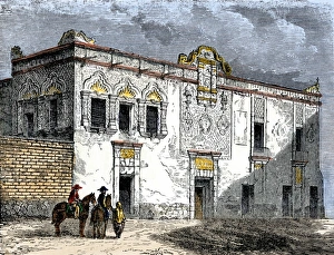 Latin America:Caribbean Prints: House of Hernando Cortes in Mexico City