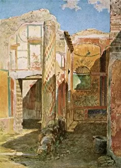 Ancient Rome Collection: House interior from the ruins of Pompeii