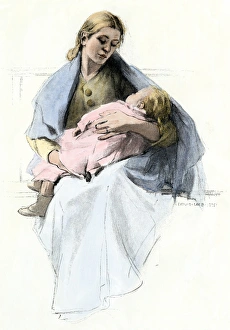 Love Gallery: Immigrant mother and infant arriving in America