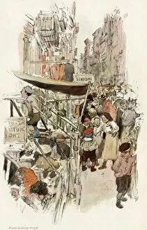 Crowded Gallery: Immigrant neighborhood in New York City, early 1900s