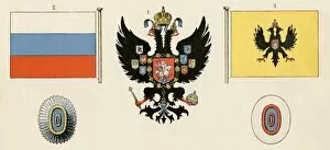 Romanoff Gallery: Imperial flag and arms of Russia, 1900