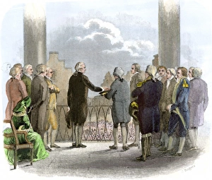 New York City Prints: Inauguration of George Washington as first President of the U