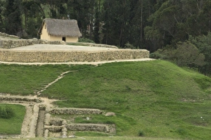 Inca dwelling replica at Ingapirca, Ecuador