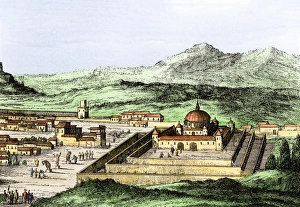 South America Prints: Incan Temple of the Sun in Cuzco