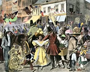 Peddler Gallery: Independence Day festivities in New York City, 1834