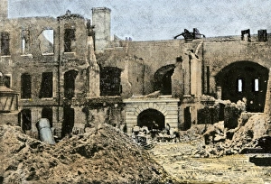 Interior ruins of Fort Sumter after Confederate bombardment