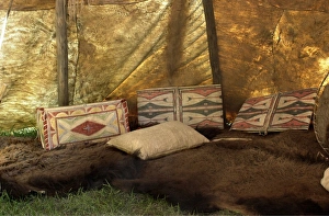 Lakota Sioux Gallery: Interior of a Sioux tipi