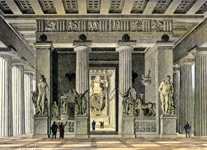 Ancient Greek Prints: Interior of the Temple of Zeus in Olympia