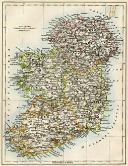 ireland map 1870s