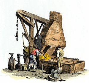 Manufacture Prints: Iron foundry, circa 1803-1806