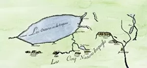 Onandaga Gallery: Iroquois Nations map, 1600s