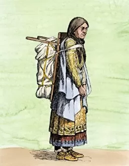 Foot Travel Collection: Iroquois woman, late 1800s