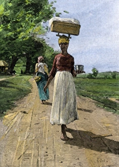 Bare Foot Prints: Jamaica woman on her way to market