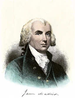 Signature Prints: James Madison, with his autograph