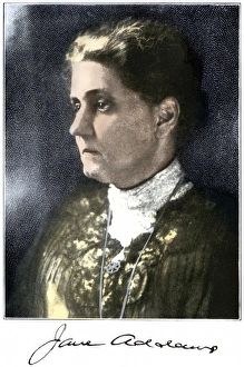 Jane Addams, with her signature