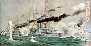 Battle Ship Gallery: Japanese taking Port Arthur, 1894