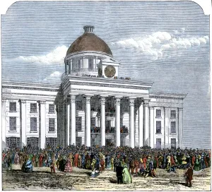 Inauguration Prints: Jefferson Davis inaugurated as president of the Confederate States of America
