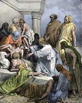 Holy Land Prints: Jesus healing the sick and the lame