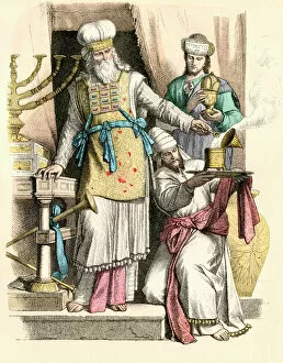 Ritual Gallery: Jewish high priest and Levite in ancient Israel