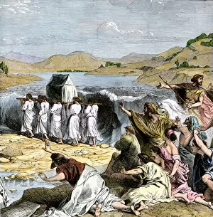 Middle East Gallery: Jews crossing the Jordan River with the Ark of the Covenant