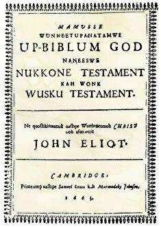 Protestant Collection: John Eliots Indian Bible