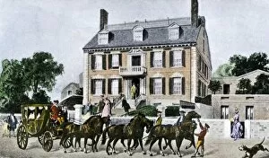 English Colony Collection: John Hancocks home in Boston, 1700s