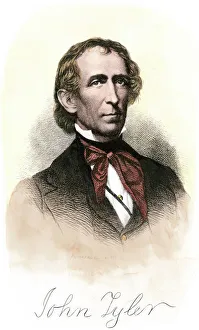 Signature Prints: John Tyler, US President, with his autograph