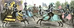 England Collection: Jousting knights