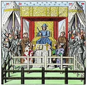 Justice Collection: Judge and courtroom in the Middle Ages