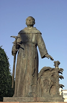 Latin America:Caribbean Prints: Junipero Serra, Spanish missionary to natives of Mexico and California
