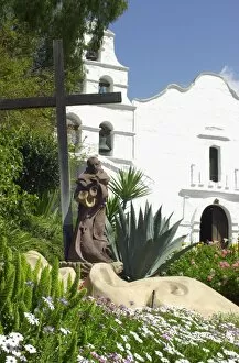 Mission Collection: Junipero Serra statue at San Diego Mission