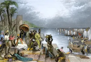 Holy Land Prints: King Hirams fleet brings gifts to Solomon