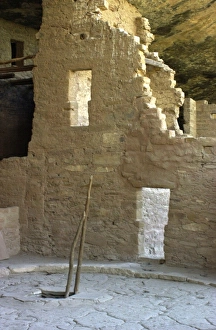 Colorado Prints: Kiva entrance ladder and keyhole doorways at Spruce House
