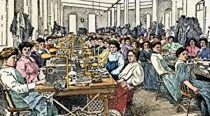 Mill Gallery: Knitting mill workers