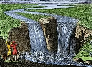 Water Fall Gallery: La Salle at Niagara Falls, 1669