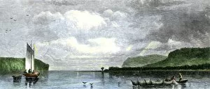 Great Lakes Gallery: Lake Superior fishing boats, 1800s