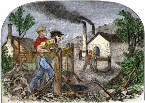 Miner Collection: Lead mining in Missouri, mid-1800s