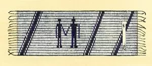 Native Americans Collection: Lenape wampum in honor of Penns treaty