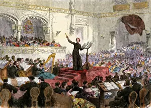 Classical Composer Gallery: Liszt conducting in Budapest